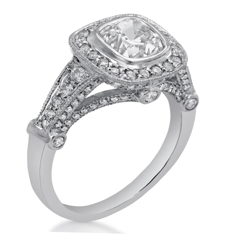 Affordable cushion cut engagement rings top