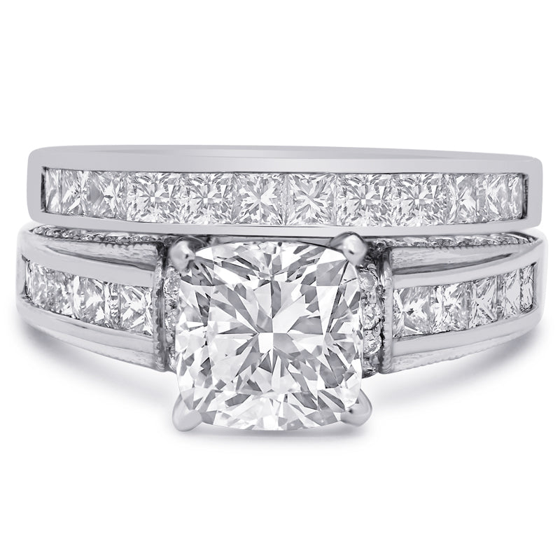 スペシャルオファ Amazing deal set channel diamond gia cut cushion 2.40ctw for コレクション