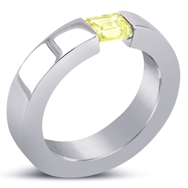 Spectacular Princess Cut Solitaire Tension Set Diamond Engagement Ring TP66
