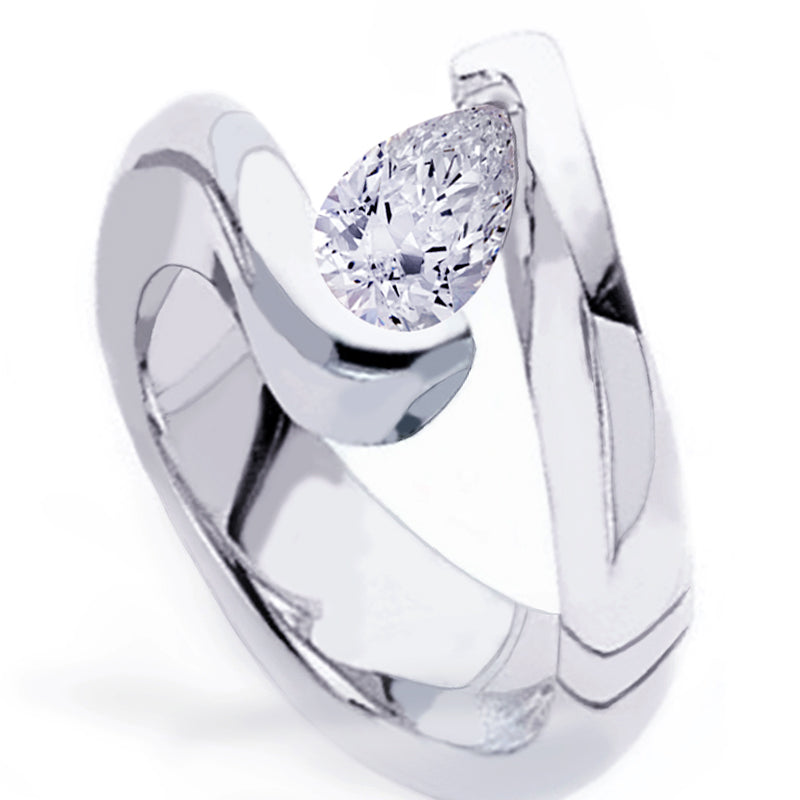 Tension set marquise diamond store