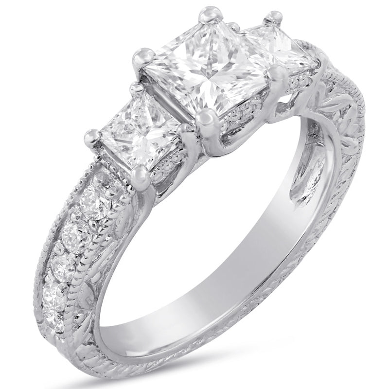Princess cut filigree engagement rings store