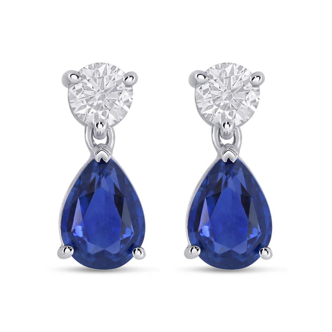 jewellery pear shaped sapphire earrings