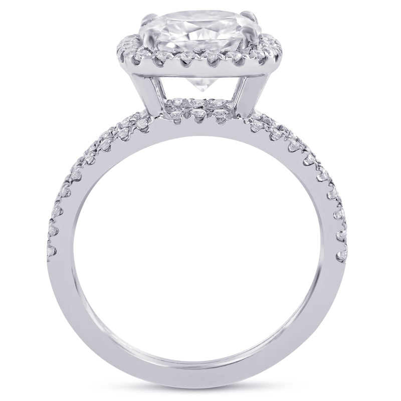 Incredible Cushion Cut Split Shank Diamond Engagement Ring Affordable ...