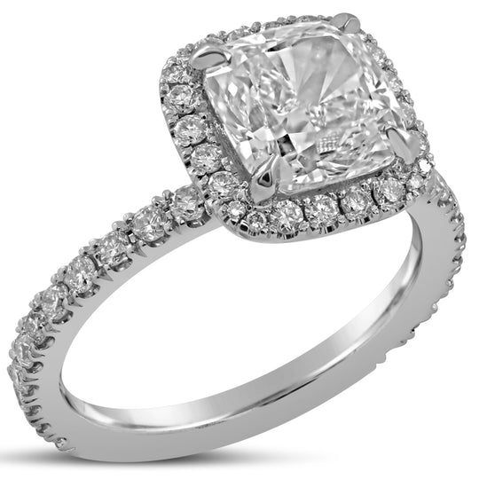 Buy now 3ct harry winston style diamond engagement ring with halo