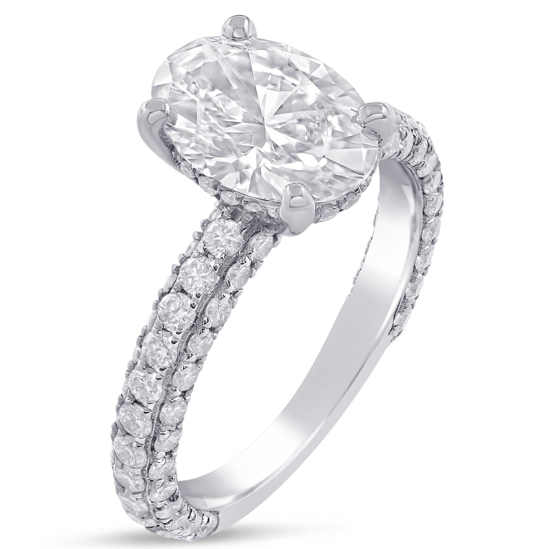 Oval Three Sided Diamond Engagement Ring O32 – Nina Elle Jewels