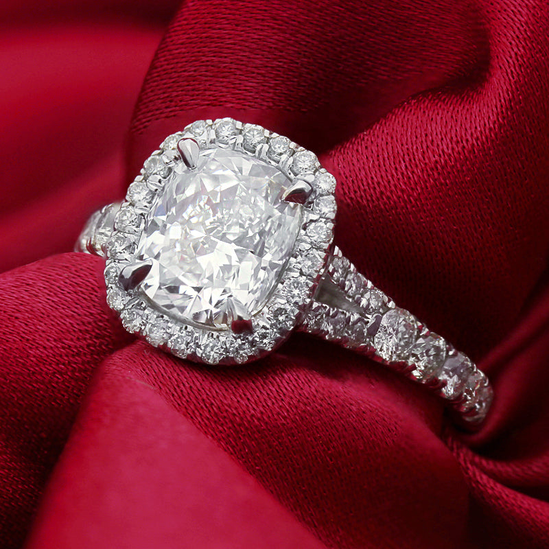 Rectangular cushion cut engagement rings discount
