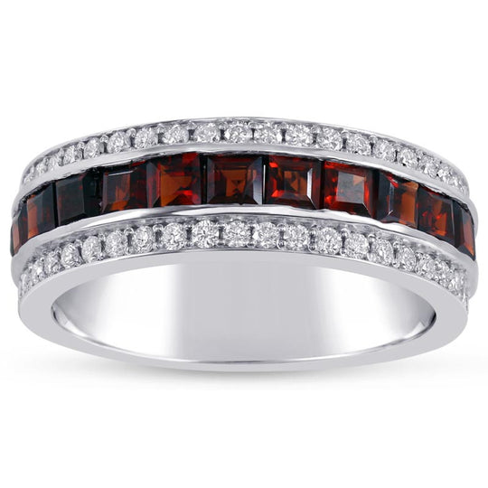 Garnet mens wedding band hotsell