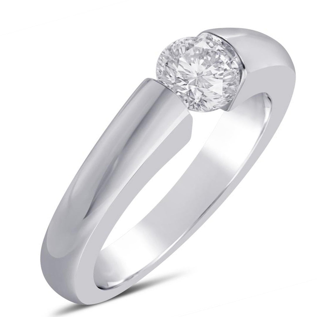Modern Tension Set Diamond Engagement Rings Nina Elle Jewels